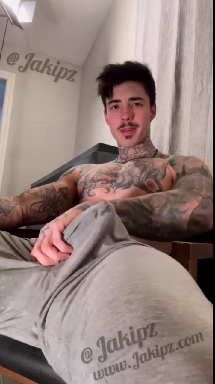 Stroking my big cock in sweatpants