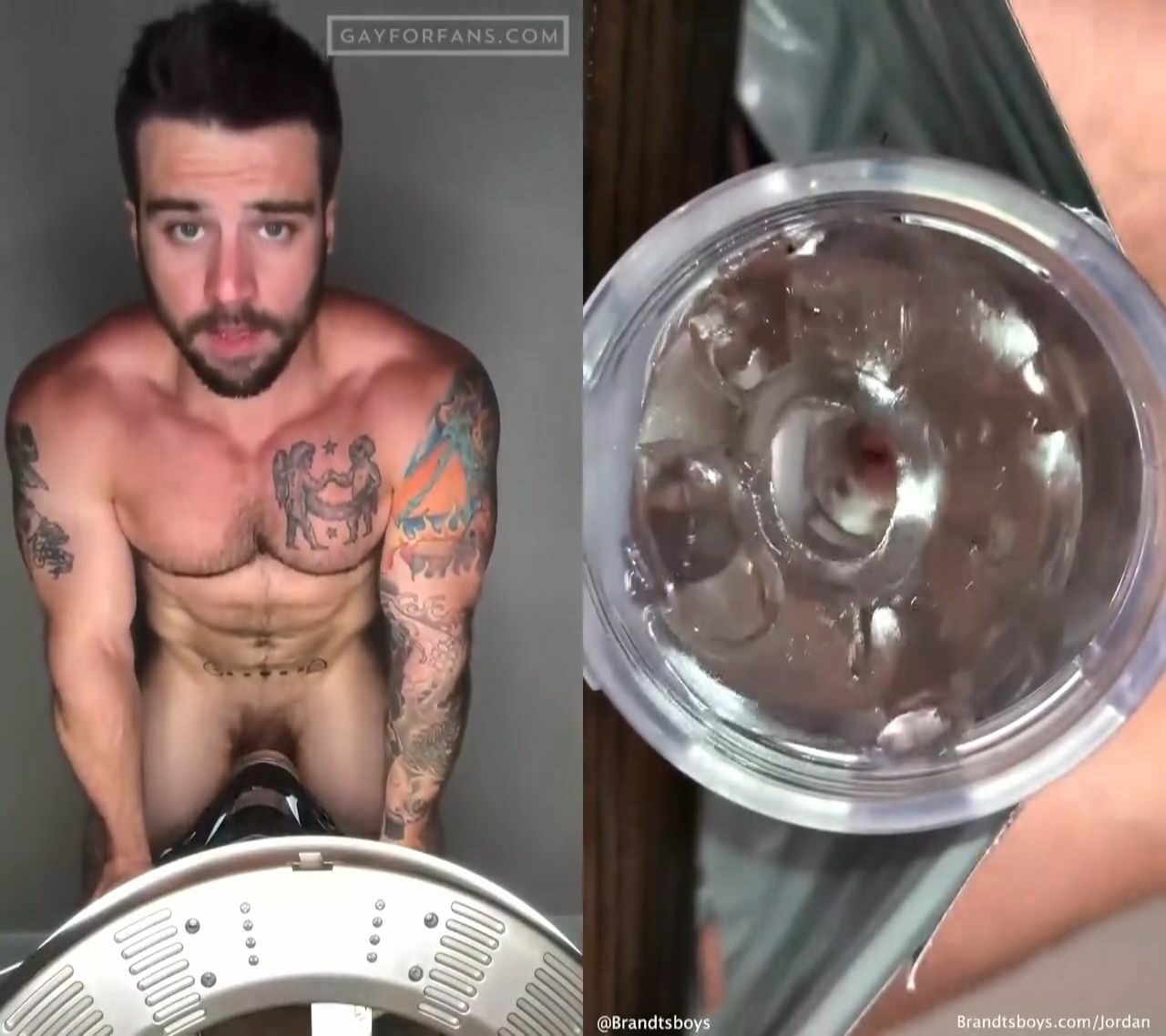 Jordan fucking a sex toy while talking dirty - with cum cam - JordanxBrandt