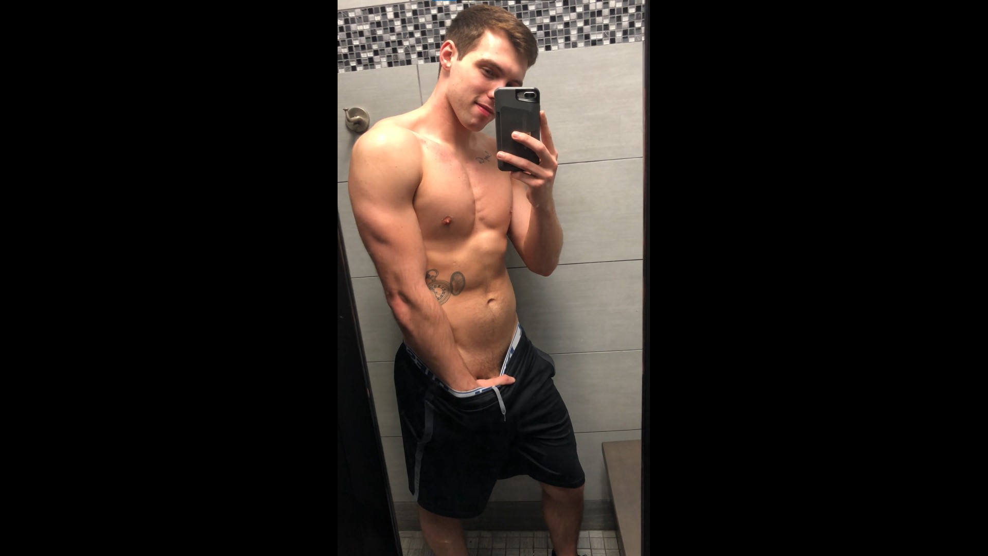 Showing off my body and cock after gym - Christian Bay