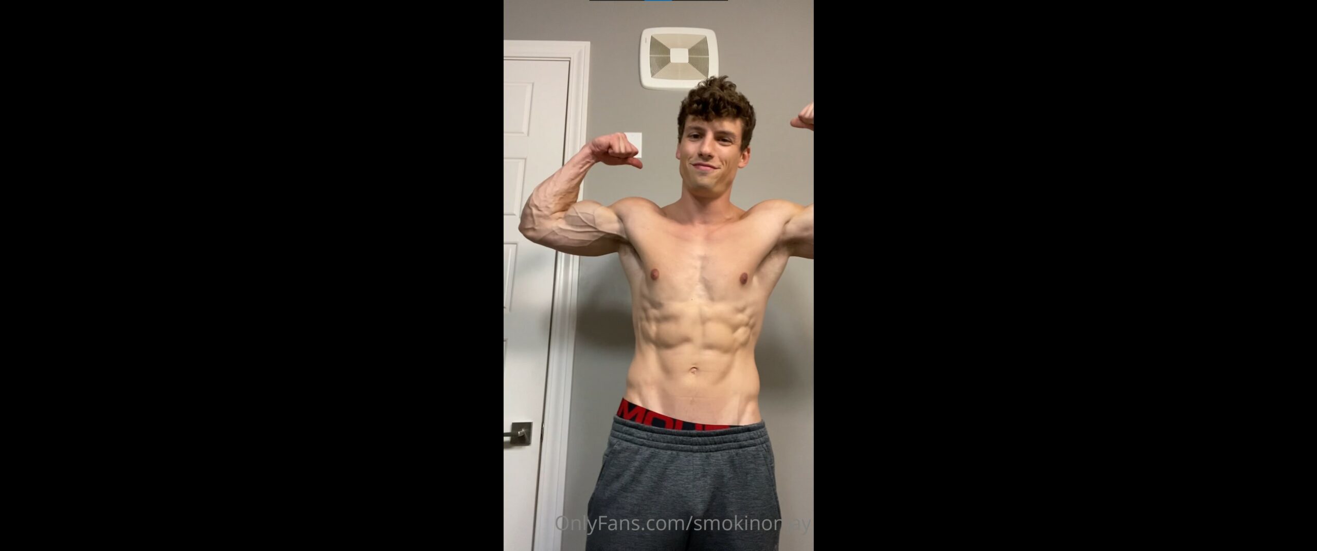 Showing off my muscles while degrading you - smokinonjay