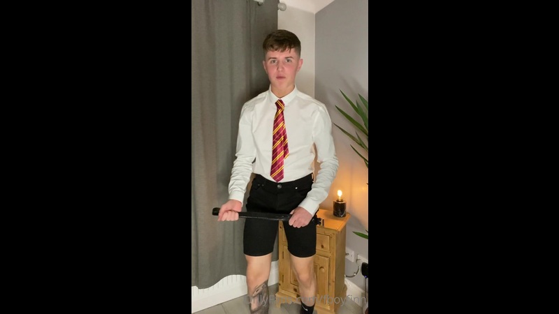 Slowly stripping and talking dirty while I jerk off - School Boy role play - Fboy Finn (fboyfinn)