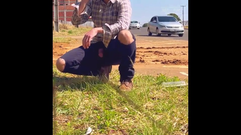 Jerking my big dick next to the road till I cum - Matthewbigcock