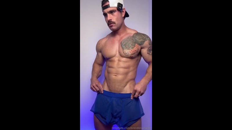 Jerking off in my underwear and shooting a big load over my muscular body - Brendon Wharton (brendonwharton)