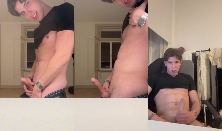 Jerking off and cumming over my young fit body - Manuel Krones (Manutwinkx)