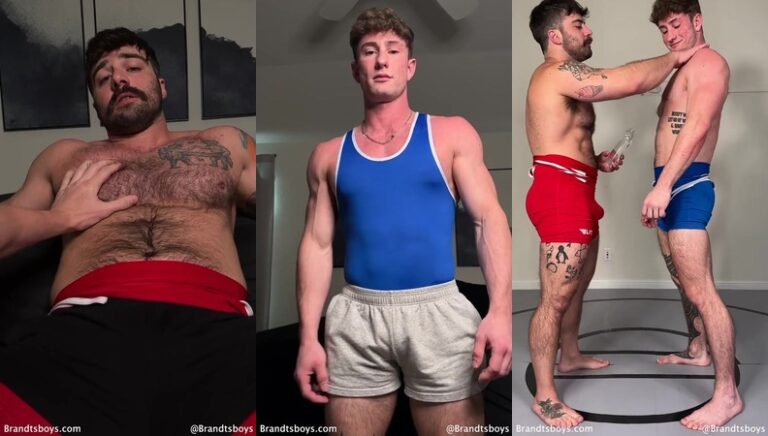 Jordan and Troy wrestle - Winner gets a handjob - JordanxBrandt - TroyxBrandt