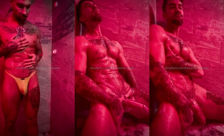 Having a shower and jerking off until I shoot a big thick load - Kameron Michaels (kameronmichaels)