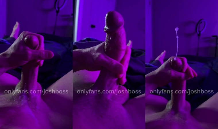 Slowly edging my cock and shooting a big load over myself - Josh Boss (JoshBoss)