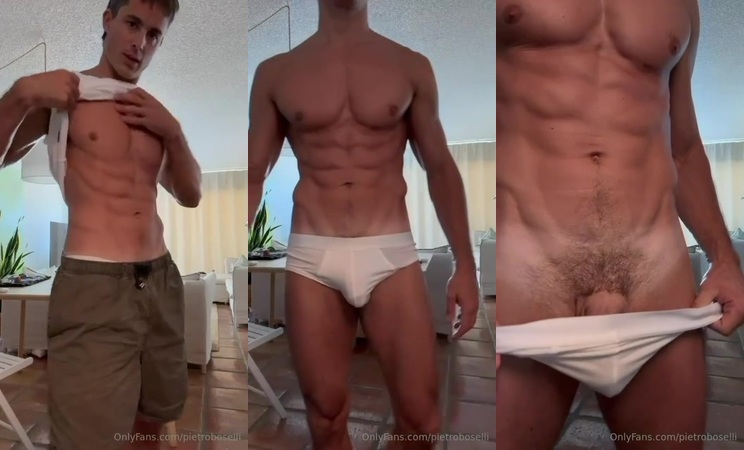 Showing off my muscular body and getting my cock hard - Pietro Boselli (pietroboselli)