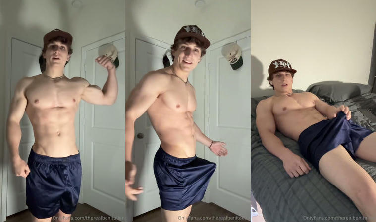 Showing off my muscular body and jerking my cock until I cum - Benjamin Verbeck (therealbenitalian)