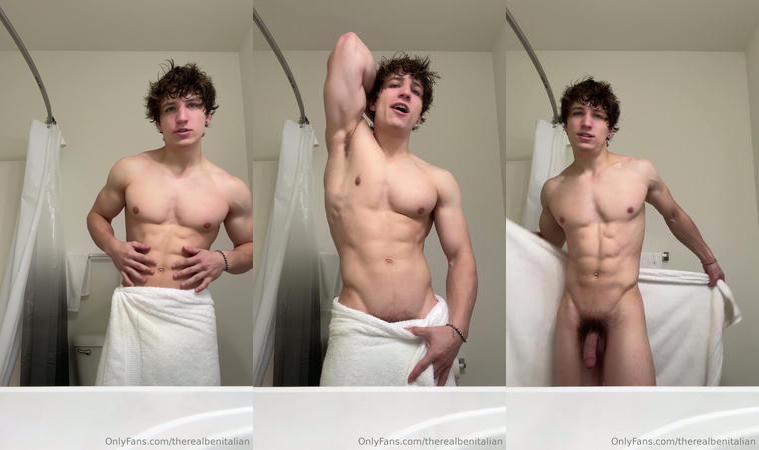 Showing off my muscular body and cock after a shower - Benjamin Verbeck (therealbenitalian)