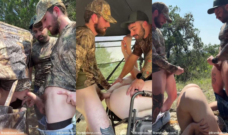 Jordan and Troy fuck Nash on a hunting trip - JordanxBrandt - TroyxBrandt - BrandtAndNash