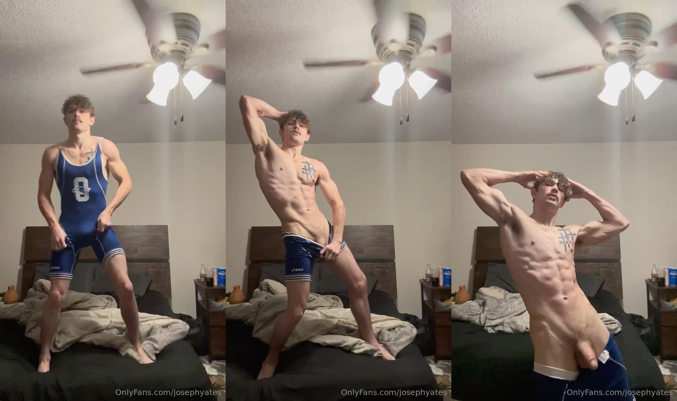 Showing off my wrestling singlet and cock - Joseph Yates (josephyates)