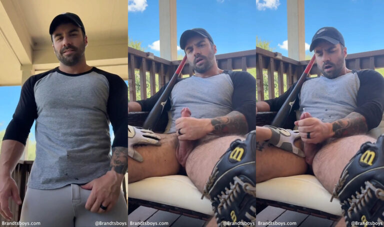 Jordan jerks off after baseball - JordanxBrandt