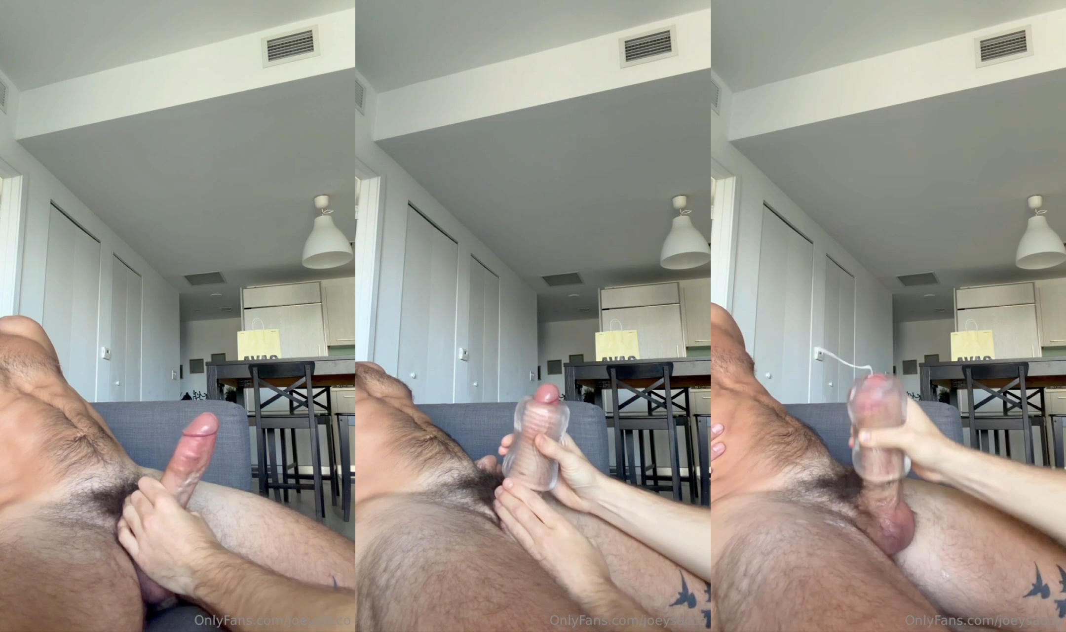 Letting a friend jerk me off with a toy until I cum - Joey Sacco (joeysacco)