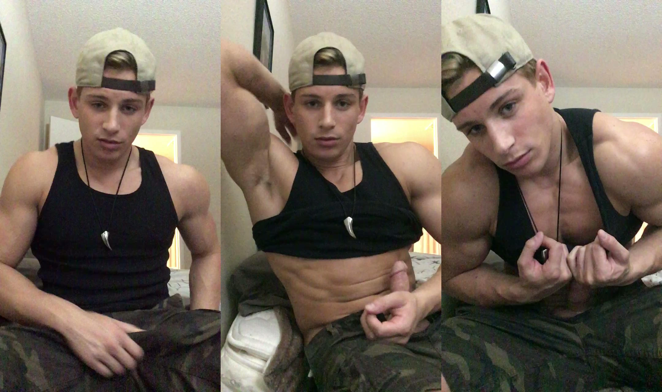 Stroking my cock while flexing and showing off my ass - Reno Gold