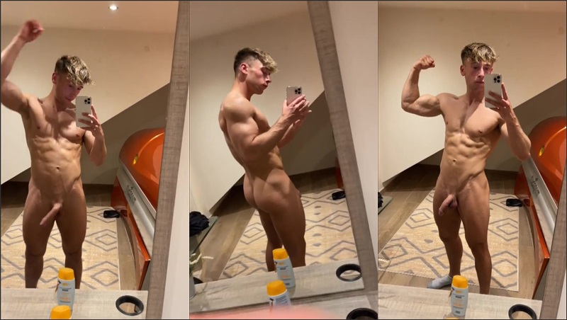 JustTheGays thumbnail for irish-x shows us his body in the bathroom - amateur gay porn from OnlyFans, MyVidster, GayForFans and more! - Solo