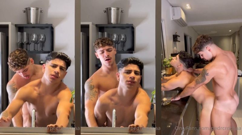 JustTheGays thumbnail for Pedrorochaa – fucking hard in the kitchen - amateur gay porn from OnlyFans, MyVidster, GayForFans and more! - Anal, Latin