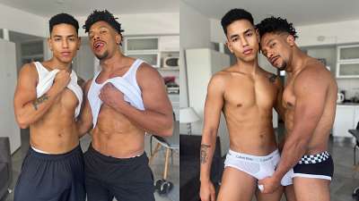 JustTheGays thumbnail for Lonso Leone fucks Jhan Hernandez - amateur gay porn from OnlyFans, MyVidster, GayForFans and more! - Anal, Latin