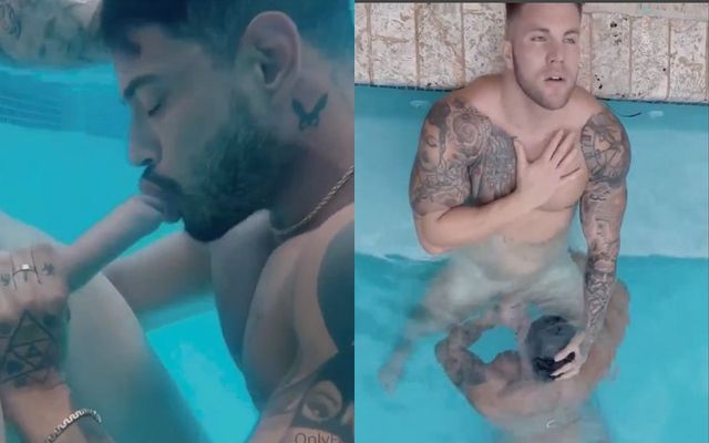 JustTheGays thumbnail for Philippe Soulier and Alejo Ospina fuck poolside - amateur gay porn from OnlyFans, MyVidster, GayForFans and more! -