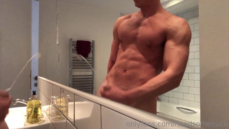 JustTheGays thumbnail for Quick jerk off and eating my load – HandsomeBuck - amateur gay porn from OnlyFans, MyVidster, GayForFans and more! - 