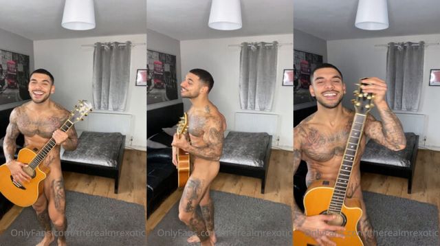JustTheGays thumbnail for therealmrexotic plays the guitar naked - amateur gay porn from OnlyFans, MyVidster, GayForFans and more! - 