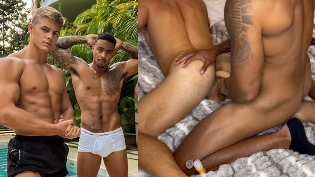 JustTheGays thumbnail for Caramelbadboy fucks Peachy Boy with a dildo - amateur gay porn from OnlyFans, MyVidster, GayForFans and more! - Toys
