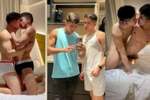 JustTheGays thumbnail for Guilherme Silva and Jan Diaz fuck in hotel - amateur gay porn from OnlyFans, MyVidster, GayForFans and more! - 