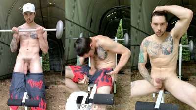 JustTheGays thumbnail for Jake Hart jerks off on the weight bench - amateur gay porn from OnlyFans, MyVidster, GayForFans and more! -