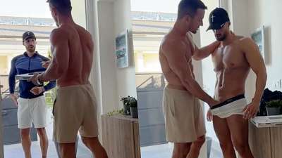 JustTheGays thumbnail for Jakub Stefano and HarryxModel jerk together – part 1 - amateur gay porn from OnlyFans, MyVidster, GayForFans and more! - Jerk Off