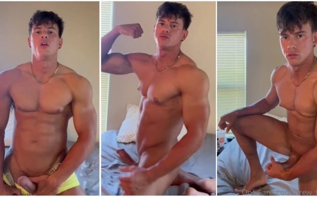 JustTheGays thumbnail for Drew_flexx – Young bodybuilder jerks off - amateur gay porn from OnlyFans, MyVidster, GayForFans and more! -