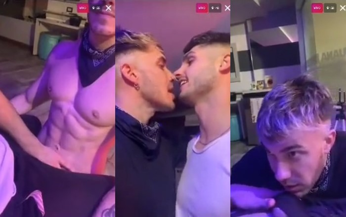JustTheGays thumbnail for Horny drunk couple goes live on IG after a night out - amateur gay porn from OnlyFans, MyVidster, GayForFans and more! - 