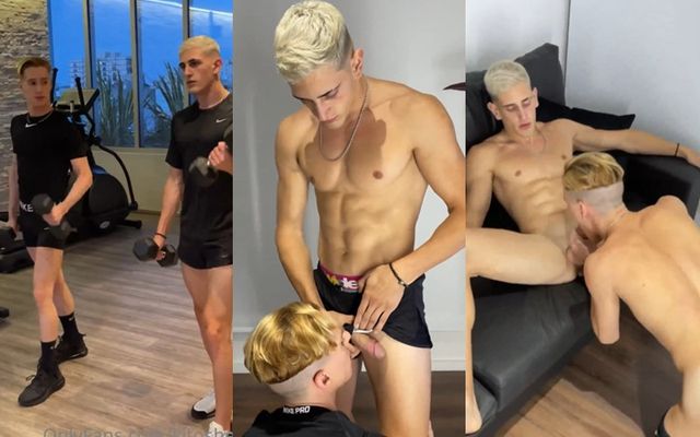 JustTheGays thumbnail for kitoshelby00 – blowjob after a personal training session - amateur gay porn from OnlyFans, MyVidster, GayForFans and more! - Oral, Young & Twink
