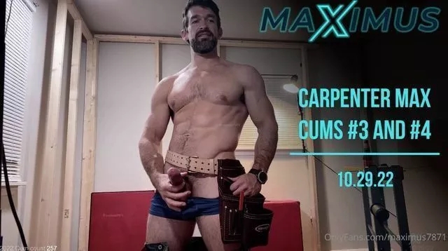JustTheGays thumbnail for Carpenter Max – 3 - amateur gay porn from OnlyFans, MyVidster, GayForFans and more! - Jerk Off, Solo