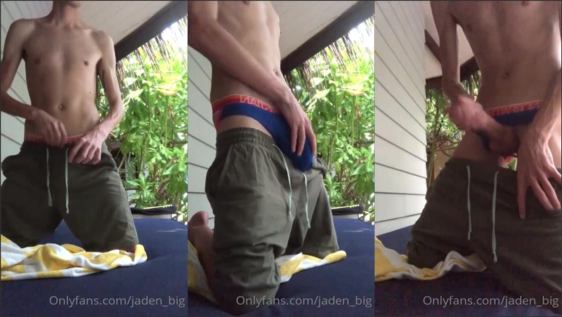 JustTheGays thumbnail for jaden_big jerks off on the porch - amateur gay porn from OnlyFans, MyVidster, GayForFans and more! - 