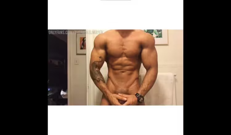 JustTheGays thumbnail for Showing off my muscles and jerking my thick cock till I cum TheFackelmayer - amateur gay porn from OnlyFans, MyVidster, GayForFans and more! - 