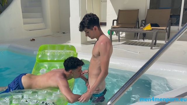 JustTheGays thumbnail for davexmau – Mau sucks Dave’s monster dick in the pool - amateur gay porn from OnlyFans, MyVidster, GayForFans and more! -