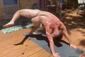 JustTheGays thumbnail for Doing some more naked yoga Nick Sandell - amateur gay porn from OnlyFans, MyVidster, GayForFans and more! - video