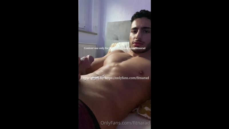 JustTheGays thumbnail for Jerking off in bed and cumming over myself – FitNarad - amateur gay porn from OnlyFans, MyVidster, GayForFans and more! - 