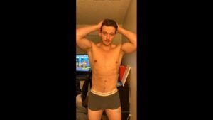 JustTheGays thumbnail for Showing off my body and cock cdyrnkn - amateur gay porn from OnlyFans, MyVidster, GayForFans and more! - Shorts, video
