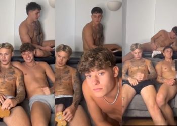 JustTheGays thumbnail for Three young fit brits jerk together – last one to cum eats the cookie - amateur gay porn from OnlyFans, MyVidster, GayForFans and more! -