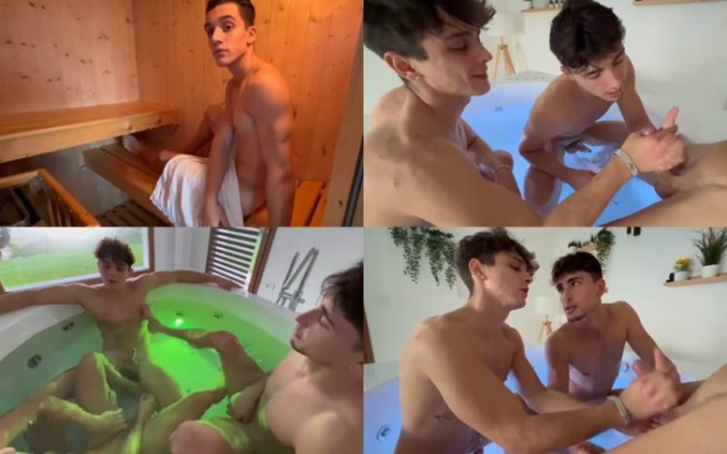 JustTheGays thumbnail for Samuele Cunto (sexysamu) and friends jerk off in the jacuzzi - amateur gay porn from OnlyFans, MyVidster, GayForFans and more! - 