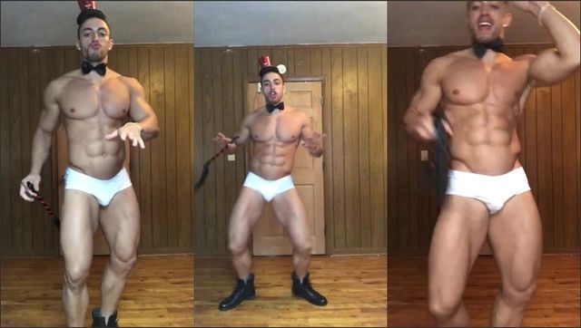 JustTheGays thumbnail for supernovasteele – doing a stripper dance - amateur gay porn from OnlyFans, MyVidster, GayForFans and more! - Solo