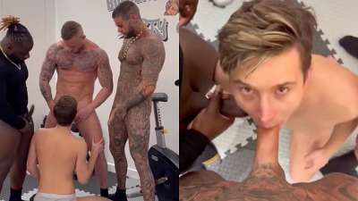 JustTheGays thumbnail for Daniel Dixxx sucks Big Harry, Big Liam and King Swole - amateur gay porn from OnlyFans, MyVidster, GayForFans and more! -