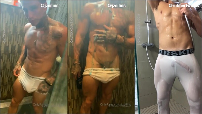 JustTheGays thumbnail for Hot shower compilation - amateur gay porn from OnlyFans, MyVidster, GayForFans and more! - Compilation, Shower
