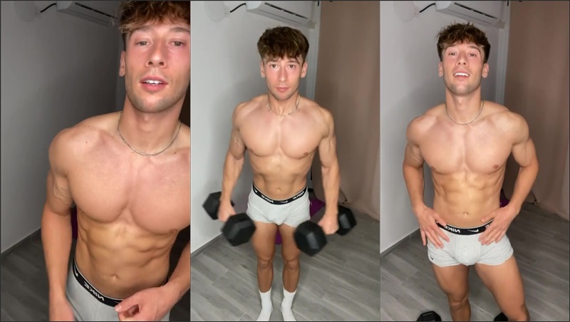 JustTheGays thumbnail for irish-x works out in his underwear - amateur gay porn from OnlyFans, MyVidster, GayForFans and more! - 