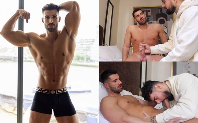 JustTheGays thumbnail for Euardo Fonseca gets worshipped and jerked by Case Cooper – Alpha Harry - amateur gay porn from OnlyFans, MyVidster, GayForFans and more! - Jerk Off