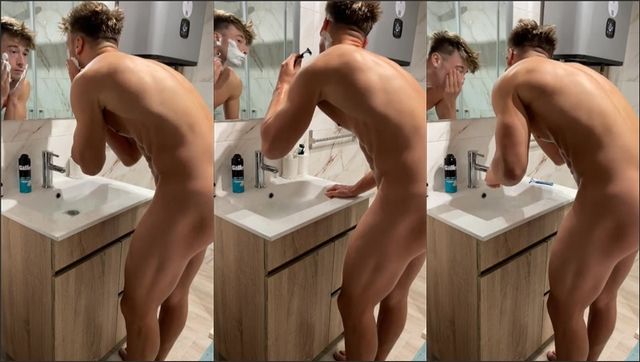 JustTheGays thumbnail for irish-x shows of his body in the bathroom - amateur gay porn from OnlyFans, MyVidster, GayForFans and more! - 