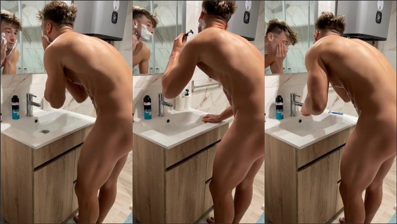 JustTheGays thumbnail for irish-x shows of his body in the bathroom - amateur gay porn from OnlyFans, MyVidster, GayForFans and more! - Solo