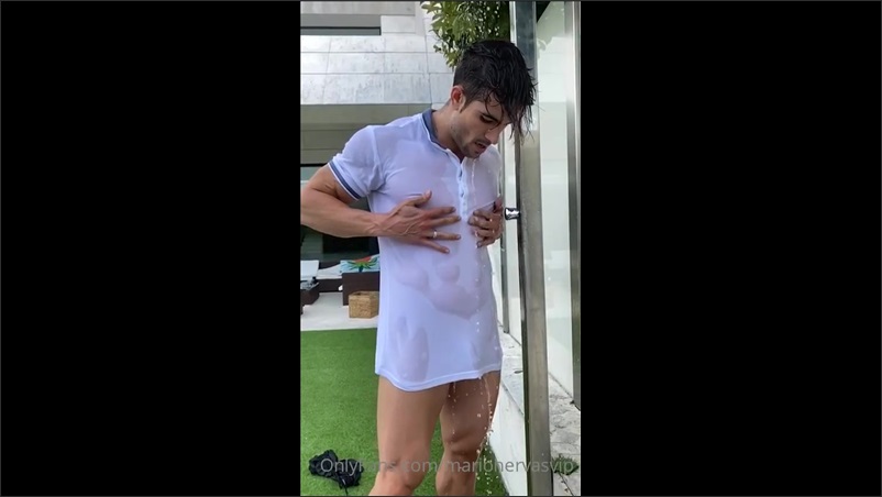 JustTheGays thumbnail for vipmario gets wet in his shirt - amateur gay porn from OnlyFans, MyVidster, GayForFans and more! - 