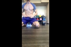 JustTheGays thumbnail for Jerking off in the gym and shooting a load over myself SebastianCoxxx - amateur gay porn from OnlyFans, MyVidster, GayForFans and more! - 